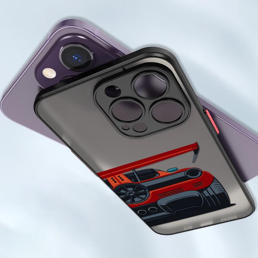 Мультяшный Крутой Чехол-Машинка для iPhone 17 Pro Max 12 XS XR 7 8 SE 14 15 11 Air 16 Plus 13 Mini Чехол Задняя Крышка Телефона