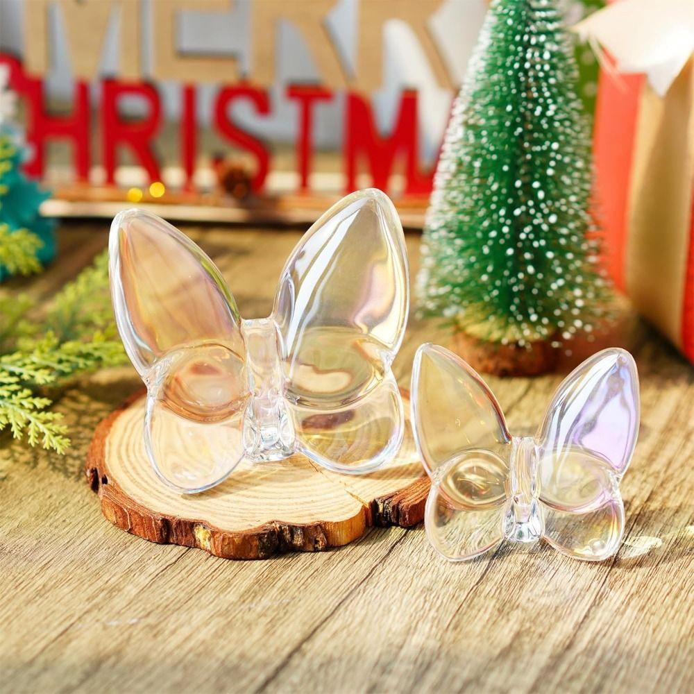 Многоцветное стеклянное украшение в виде бабочки, светоотражающее украшение в виде бабочки, статуэтка, подарки