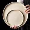 Nordic Round Dinner Plate Ceramic Dinner Plate Plate Cake Fruit Salad Plate Steak Soup Bowl Kitchen Tableware Dinner Plates