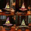 Witch Hat Lamp LED Night Light Soft Glow Battery Powered Handmade Gothic Wizard Hat Shape Light Bedside Lamp Decoration