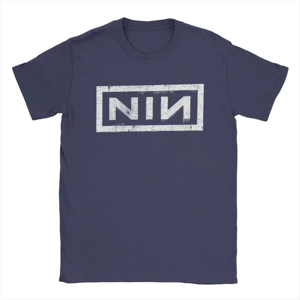 Футболка NIN Retro Logo Nine Inch Nails, мужская модная хлопковая футболка с круглым вырезом и коротким рукавом, идея для подарка, одежда