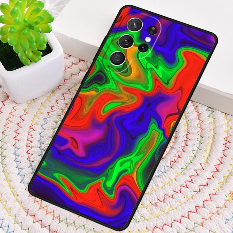 Силиконовый чехол для телефона с неоновым мраморным рисунком для Samsung Galaxy note 10 pro S26 S25 S24 S23 S22 S21 Plus S25Ultra Capa Cover