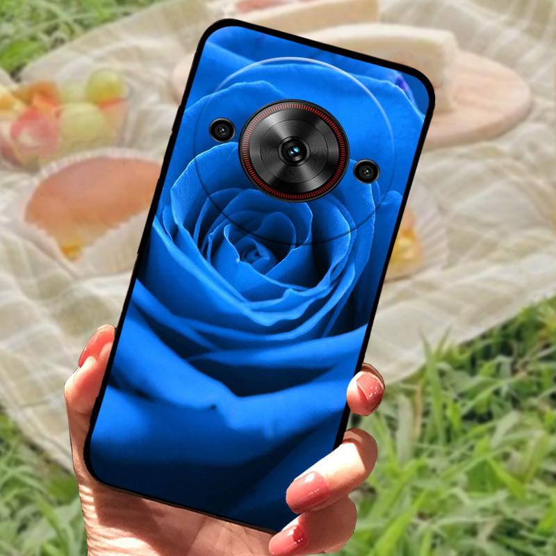 Чехол-бампер для ZTE Nubia Focus 5G, силиконовый, мягкий, с рисунком мрамора, черный, защитный