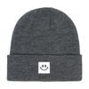 Women's Fashion Smiley Face Logo Hat Solid Color Knitted Hat Casual Outdoor Warm Beanie Men's Winter Hat