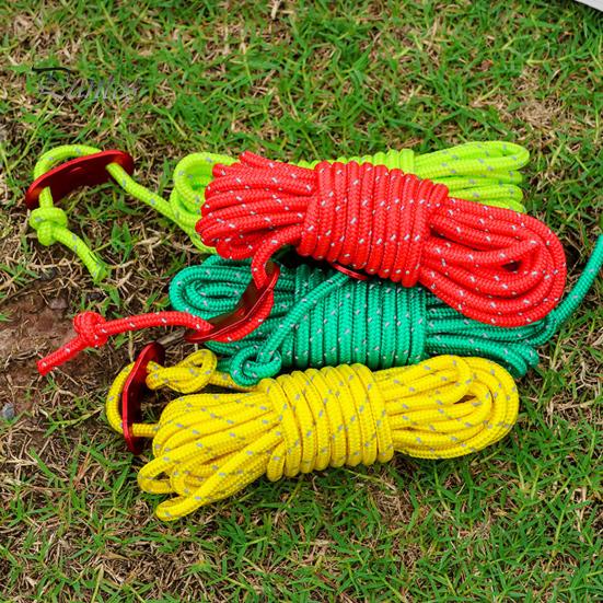 Ветрозащитная веревка для наружного применения Сверхлегкий шнур для палатки с регулятором натяжения Износостойкая суперпрочная на растяжение Светоотражающая веревка для кемпинга