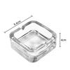 Household Crystal Glass Ashtray Small Exquisite Fashionable Square Cigarette Cup Luxury for Living Room Hotel High-end Ashtray