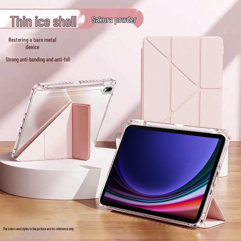 Защитный чехол для Samsung Galaxy Tab S9: 3+Y Сгиб, Прозрачный акрил, Полное покрытие