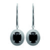 [L5031] - Silver 'Sappho' Black Silver Earrings - 32x11 Mm