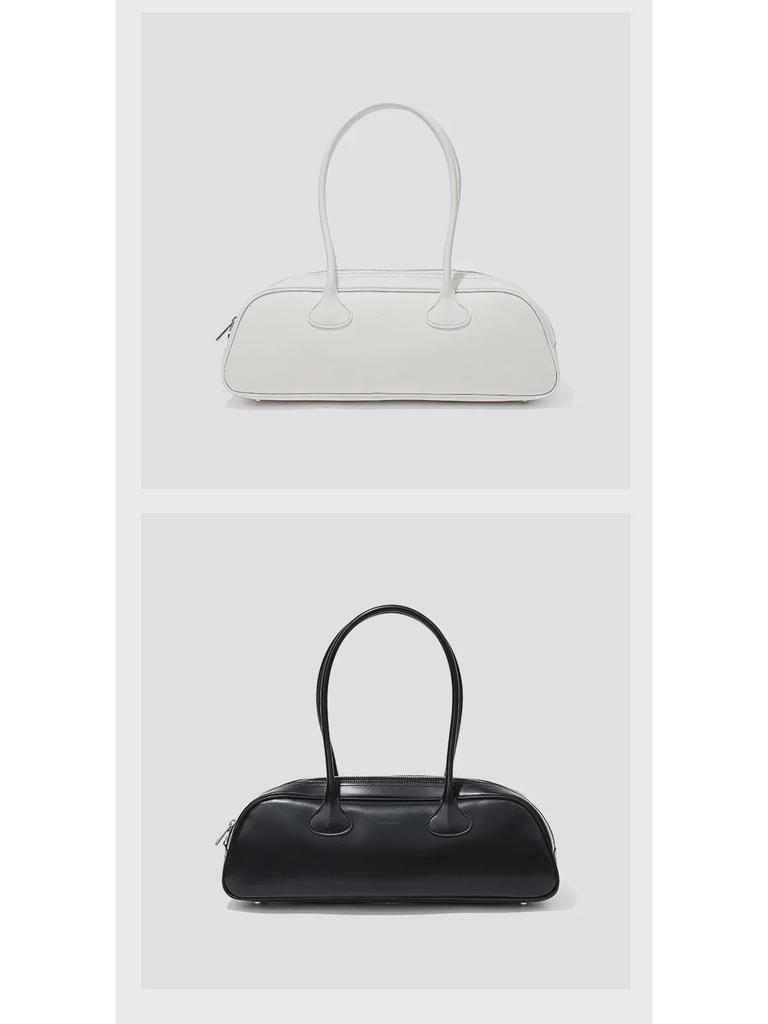 Корейская ретро-сумка для боулинга: Универсальная сумка через плечо из коровьей кожи с большой вместимостью