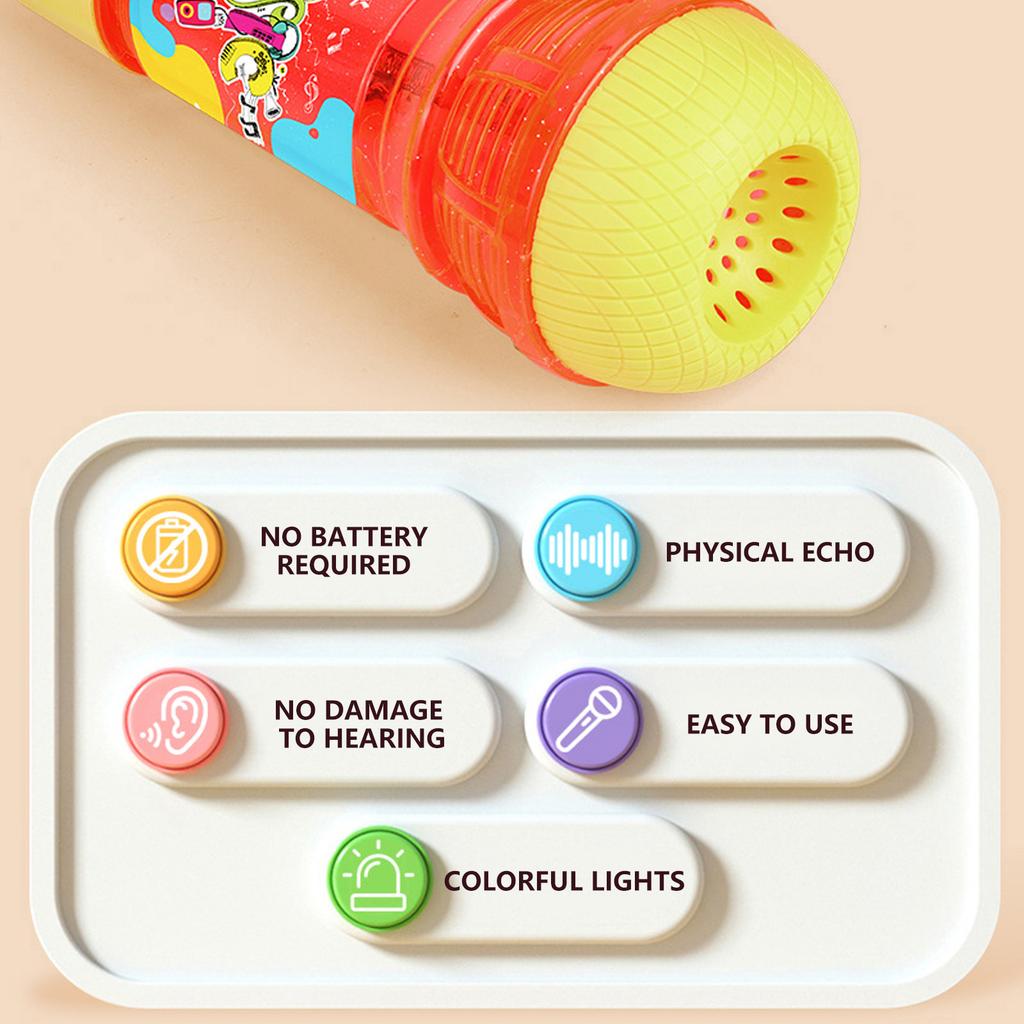 Kids Echo Microphone Toy Lightweight and Battery Free Magic Mic for Toddlers Perfect for Birthday Parties and Picnics