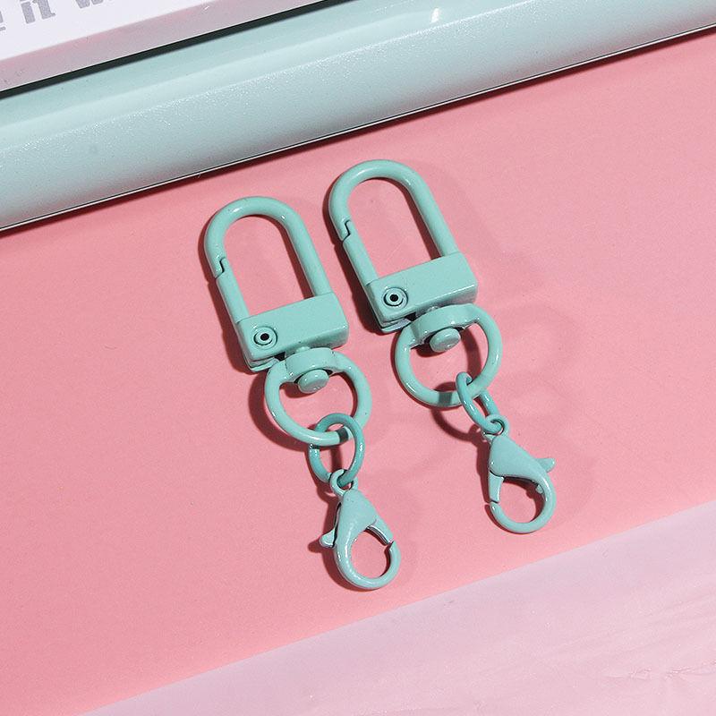 10 шт. цветной брелок-подвеска с карабинами Matel для самостоятельного изготовления ювелирных изделий, брелок для ключей, пряжка для собак, аксессуары