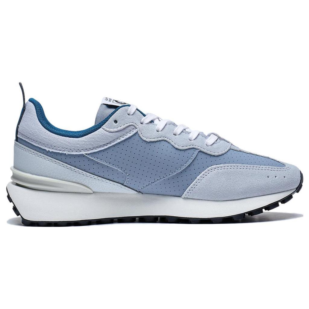 Li Ning Fangyuan Classic Нескользящие Износостойкие Низкие Повседневные Кроссовки Мужские Сине-Серые AGCT047-3
