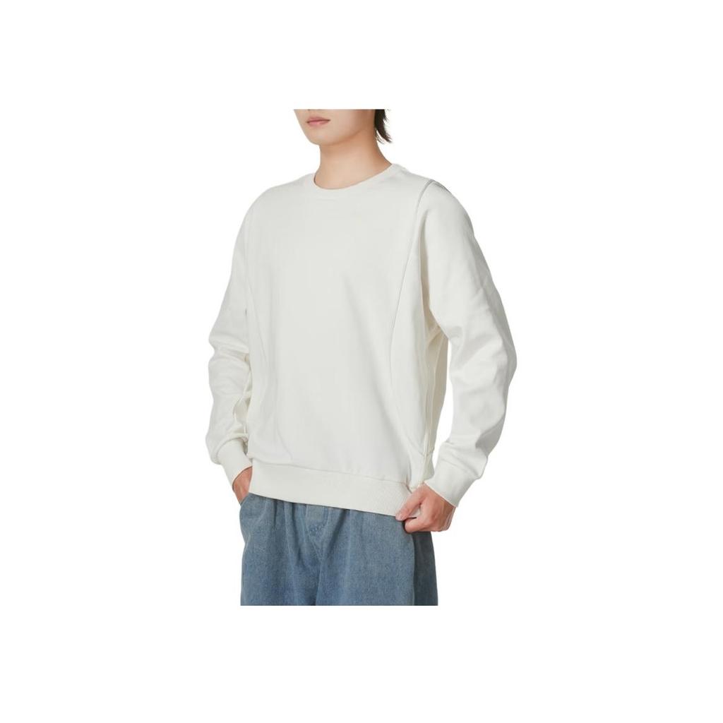 Puma Comfortable Solid Color Crew Neck Long Sleeve Sweatshirt Men Sweatshirt White 628488-87