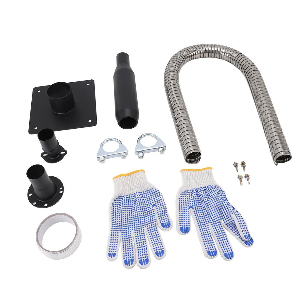 Generator Exhaust Extension Kit Stainless Steel Noise Reduction Insulated Through Wall Mounting Plate Safely Vent Exhaust for Home