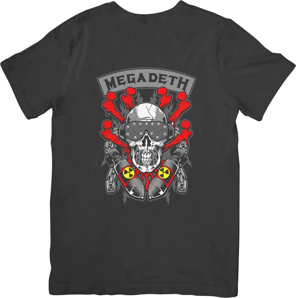 Megadeath 4 Музыка Унисекс Посадка для Мужчин и Женщин Качественная Хлопковая Футболка Черная