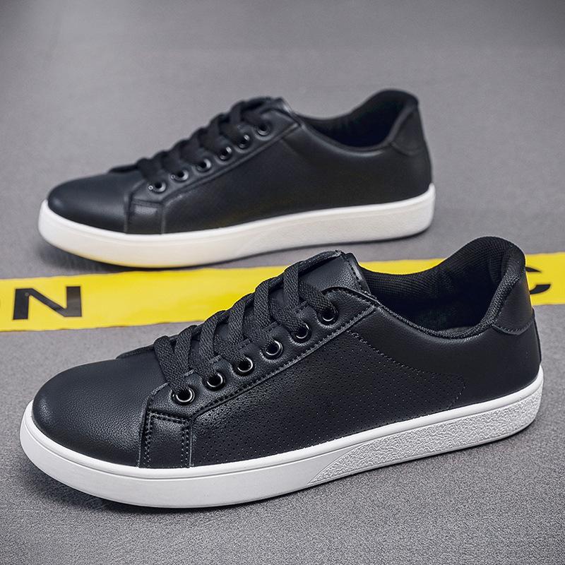 2025 осень новые дышащие маленькие белые туфли мужская обувь корейская версия повседневные кожаные туфли мужские кеды универсальные трендовые туфли