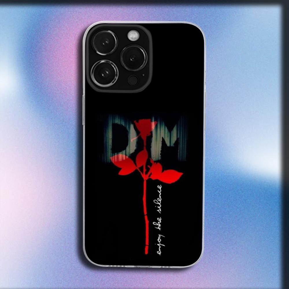 Чехол для телефона Depeche Mode D Для iPhone 16,15,14,13,12,11 Plus,Pro,Max,XR,XS,X,Plus,SE,Mini Прозрачный Мягкий Чехол