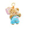 И Пушистый Мягкий Плюшевый Брелок в виде Медвежонка Кремового Цвета в Милом Наряде, Идеальный для Украшения Ключей