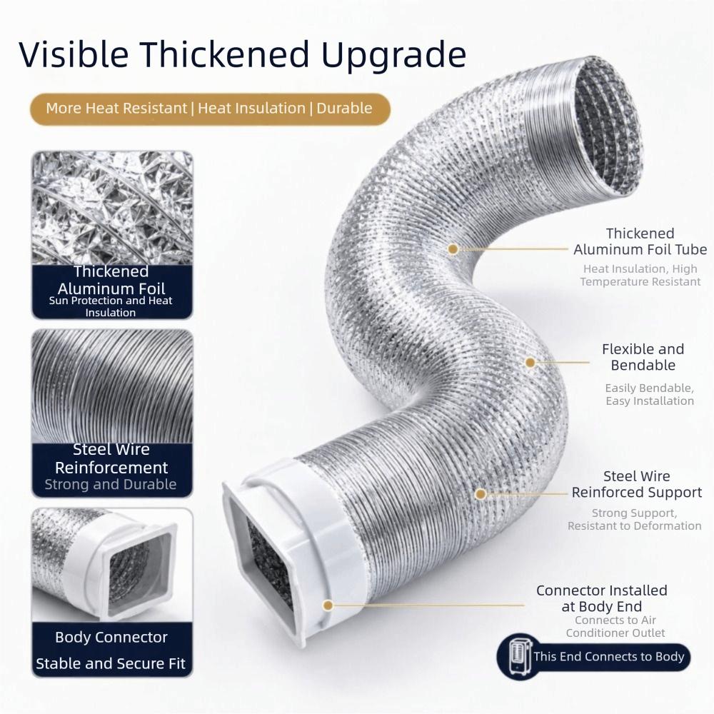 Heavy Duty Air Conditioner Duct Aluminum Foil AC Exhaust Hose Exhaust Hose Apartment Rental