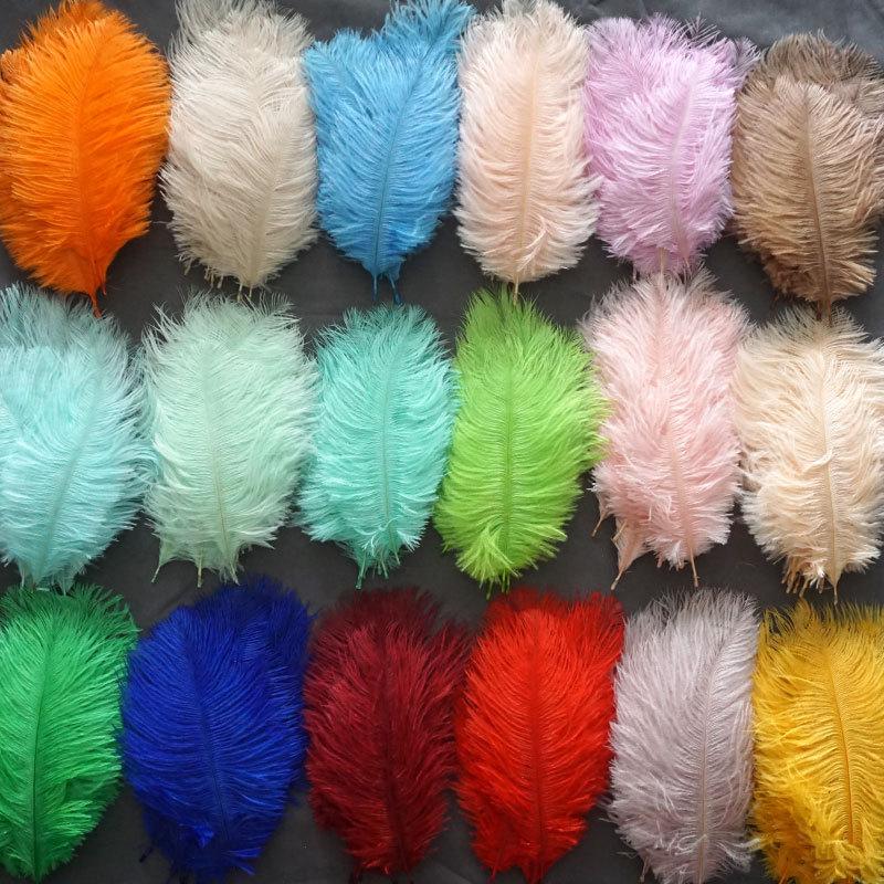Colored Camel Bird Fur 15 -20cm Wedding Ornament Net Red Wall Decorative Feather Wall Hand Blooming Flowers Diy Dream Network Material