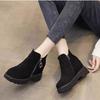 Ботинки мартин женские на толстой подошве с внутренней платформой на молнии сбоку короткие ботинки новая осенне-зимняя мода универсальные нескользящие ботинки женские