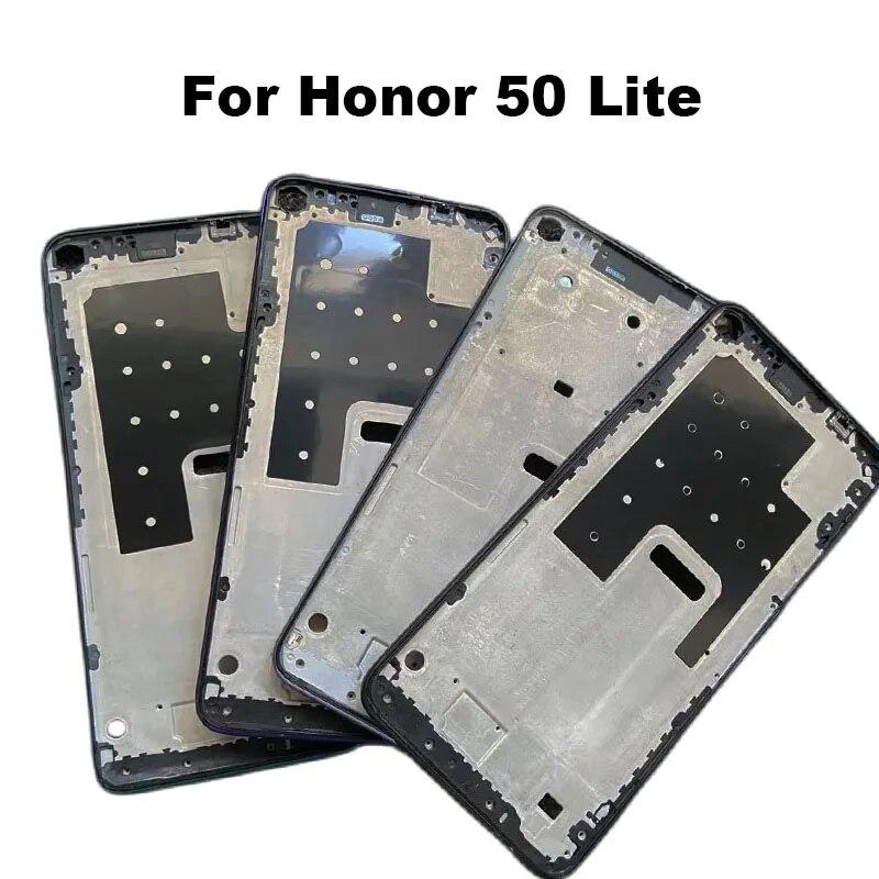 New Middle Frame For Huawei Honor 50 Lite Front Bezel Cover Metal Chassis Housing Back Plate LCD Holder