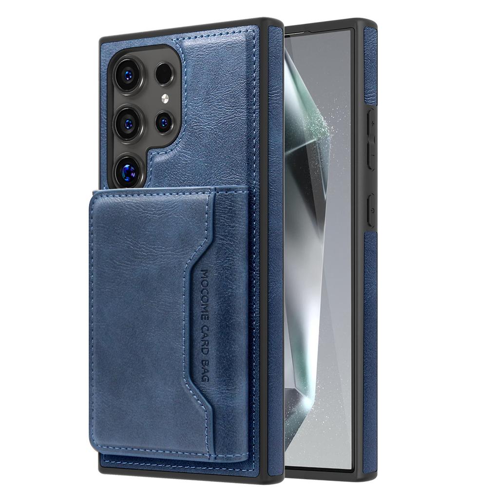 Suitable for Samsung S25 Ultra Mobile Phone Case Magnetic Card Bag Bracket Leather Case Card Two In One S23 Protective Case S22
