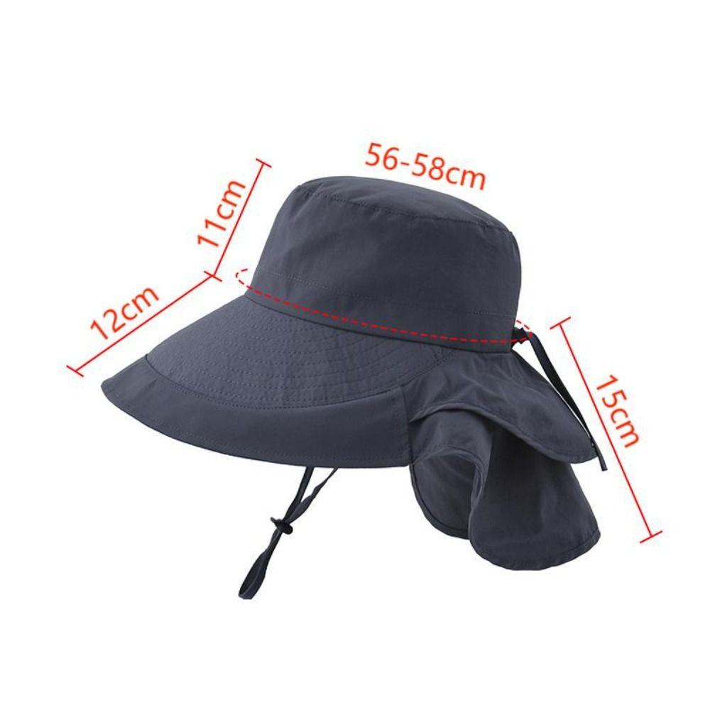 Summer Outdoor Neck Protection UV Anti Bucket Hat Shawl Visor Cap Sun Hat Ladies Hat