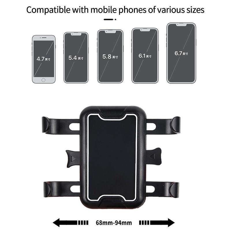 360° Car Rearview Mirror Phone Holder for Car Mount Phone and GPS Holder Support Rotating Adjustable Telescopic Phone Stand