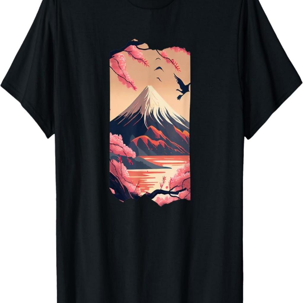 Mount Fuji Cherry Blossoms Japan T-Shirt