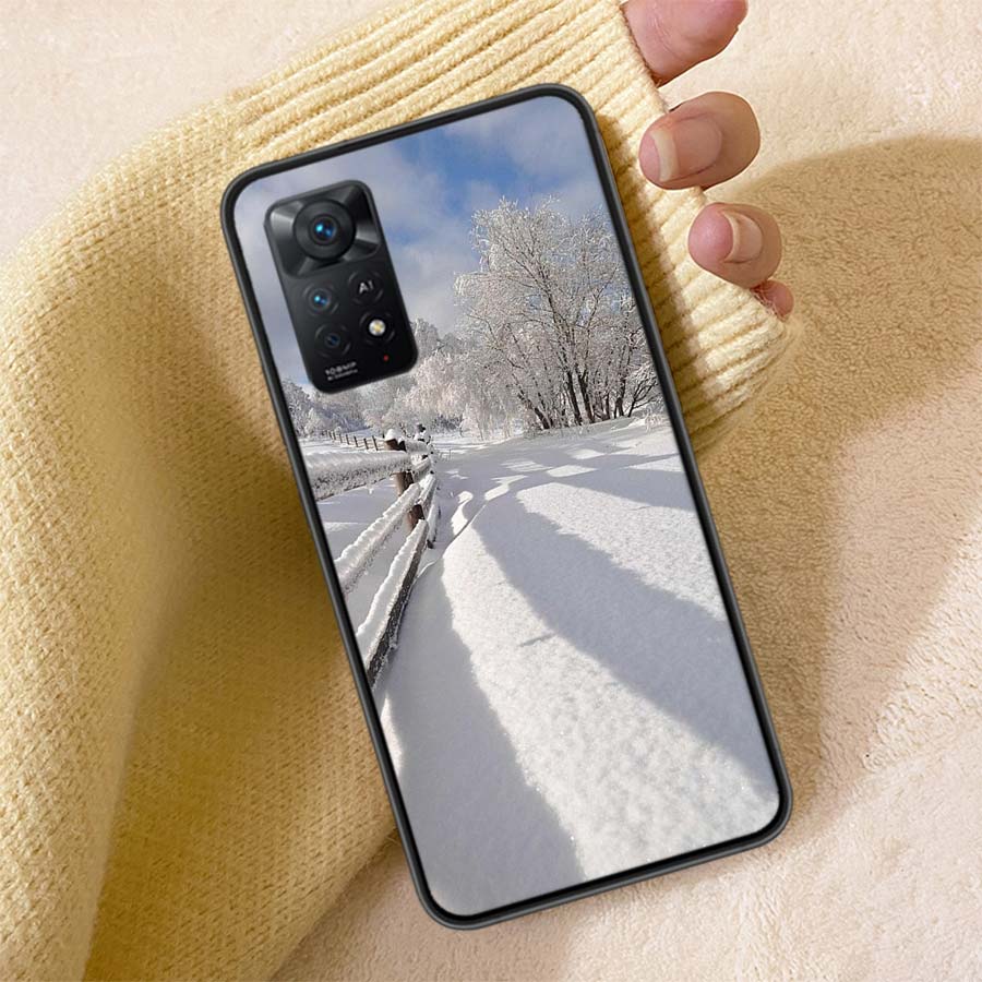 New Landscape Winter Light Snow Luxury Phone Case For Redmi 13C 14C Note 14 13 Pro Plus 5G Clear Capa 12 12C 10A 10C 10 9A 9C 9T