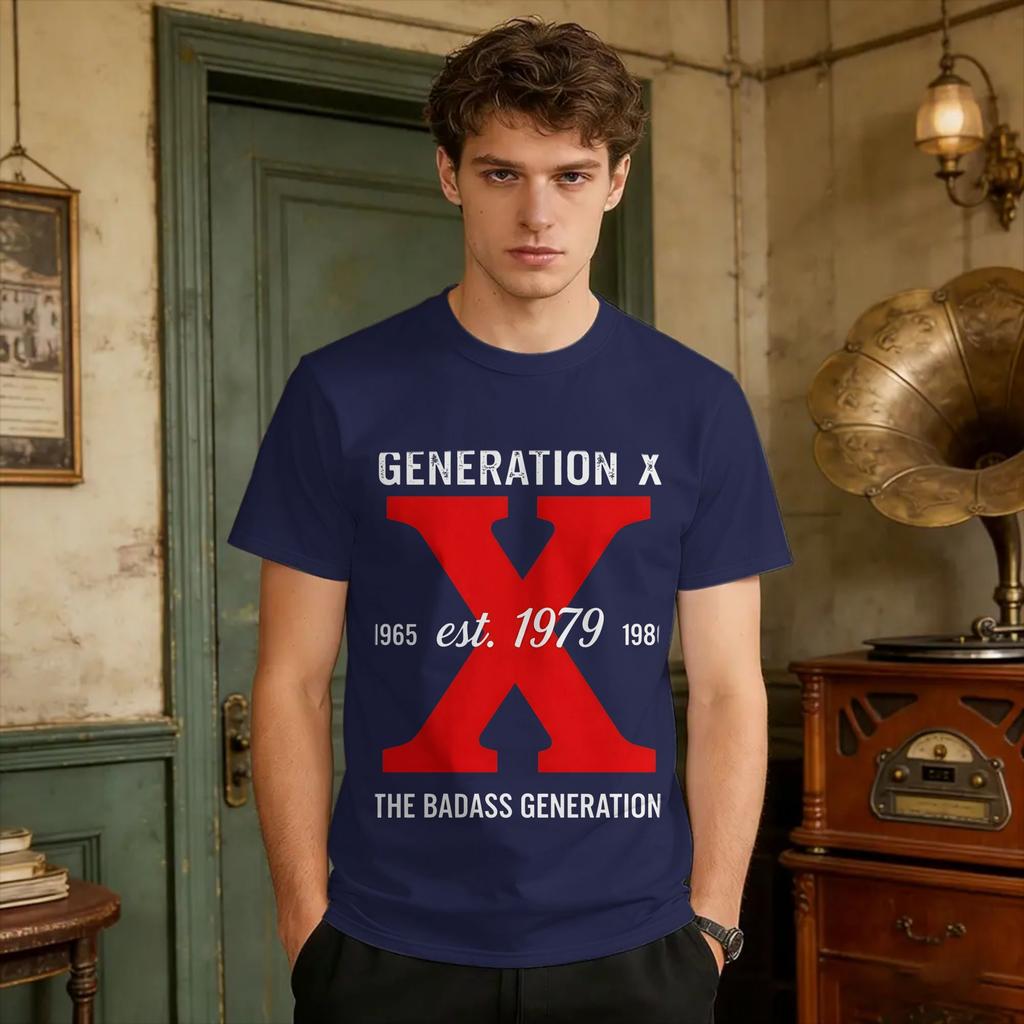 Generation X Est 1979 Red X T Shirt Beach Vintage TShirts Pure Cotton Popular Tee Shirt For Unisex Casual Tops