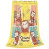 Curious George Cartoon Monkey Coral Fleece Plush Throw Blankets Blanket for Home Bedroom Lightweight Bedding Throws