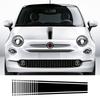 Наклейки на капот автомобиля для Fiat 500 Abarth, Автомобильные полосы для стайлинга, Декоративные аксессуары для тюнинга, Виниловые наклейки