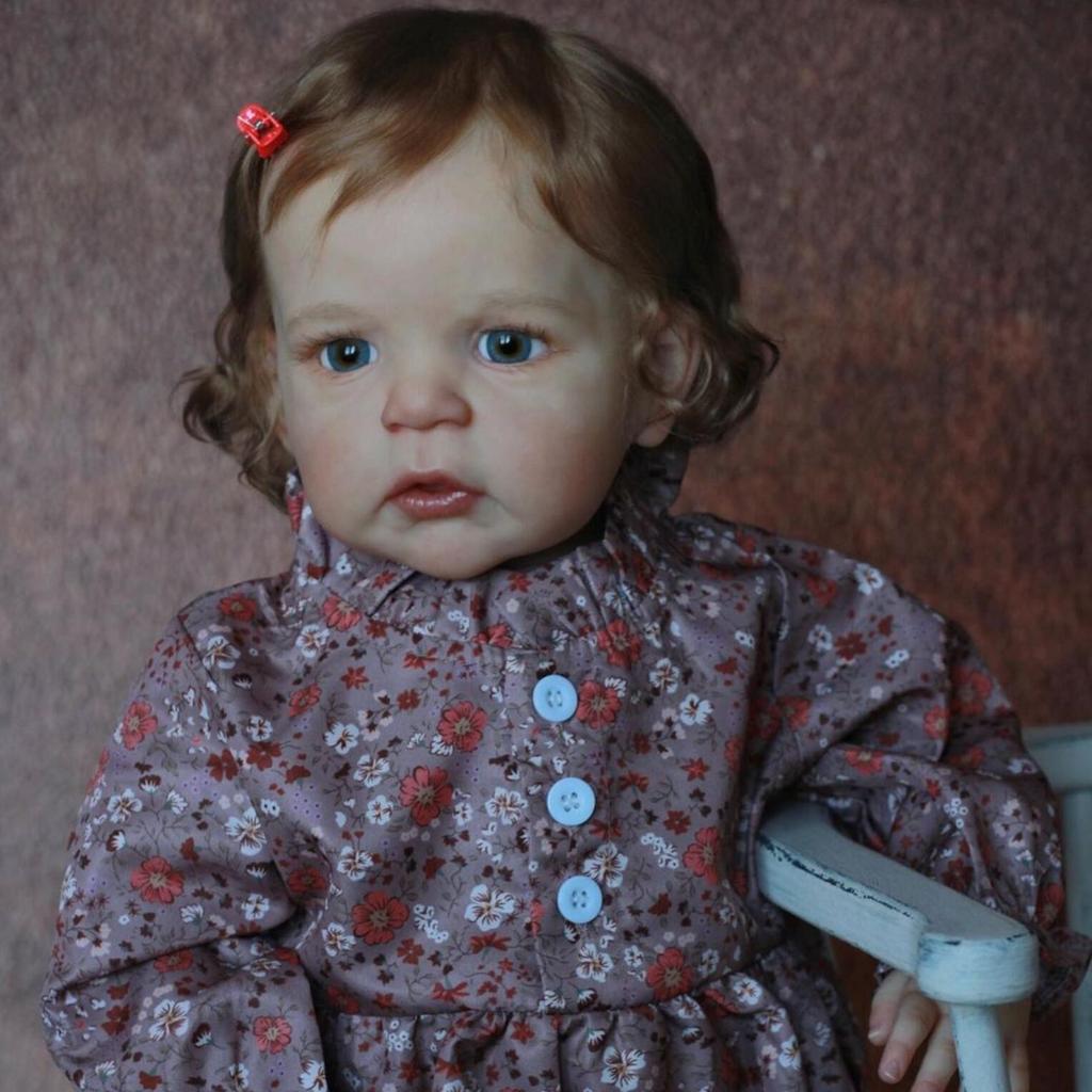 BZDOLL 60 CM 3D-Paint Skin Soft Silicone Reborn Baby Doll Toy For Girl Lifelike Straight Leg Princess Bebe Dress Up Alive Gift