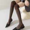 Loose Mouth Thigh High Socks Vertical Stripes Knee Length Stockings New High Socks Autumn/Winter