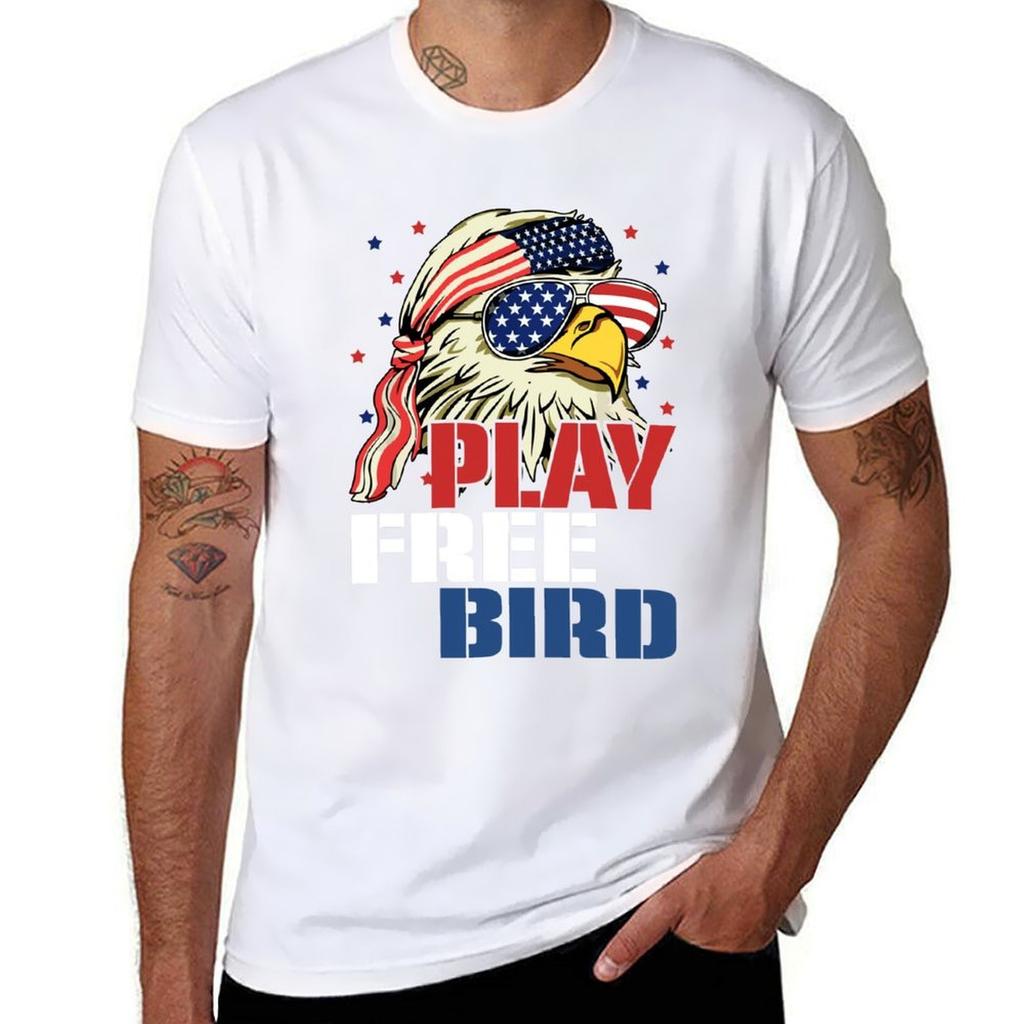 Play Free Bird Bald Eagle TShirt Lightweight Running TShirt