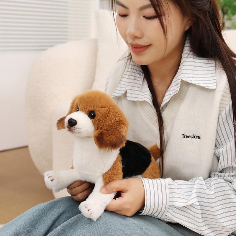 St. Bernard & Beagle Plush Toy Set