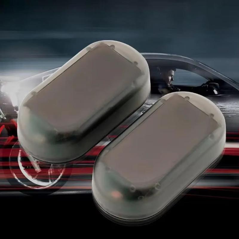 1 шт. Светодиодная ложная автомобильная сигнализация на солнечной батарее, имитация dummy-лампы безопасности, беспроводная мигающая предупреждающая лампа против кражи для автомобиля