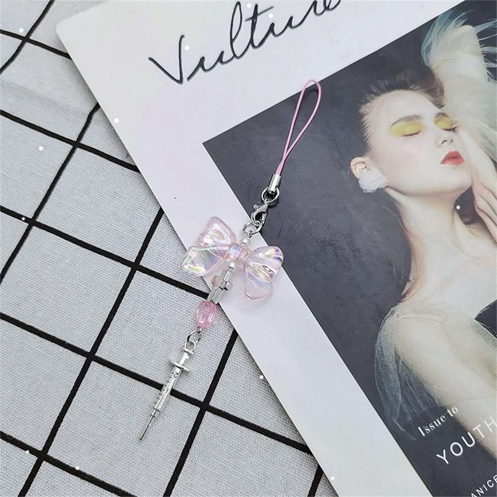 Ремешок для ключей, цепочка из бисера, подвески для телефона в виде звезды, ремешок для мобильного телефона, подвеска для телефона, розовая цепочка для крутой девушки