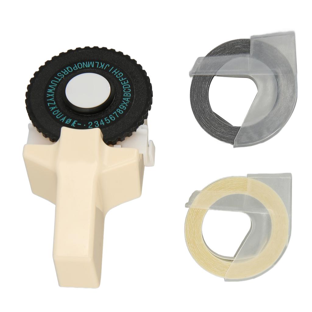 Embossing Label Maker 26 Capital Letters Inkless Easy Operation Ergonomic Label Making Embosser with Tapes for DIY Craft