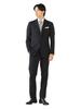 Beams Heart Basic Solid Suit Set Size M Men's 3-Button (XS-XXL, Item), Black,