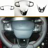 Для Ford Fiesta MK8 2017 2018 2019 аксессуары ABS углеродное волокно ST автомобильный руль отделка рамка кнопки управления