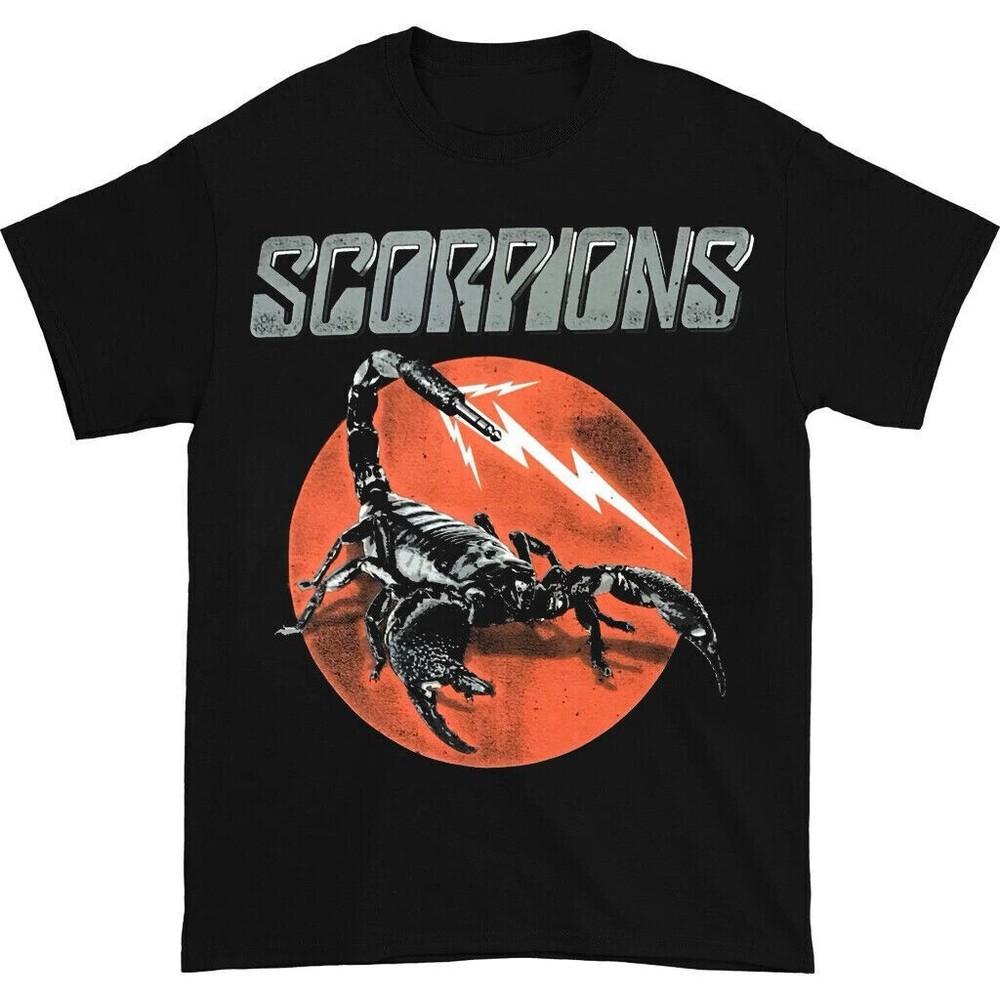 SCORPIONS Футболка Красная Молния Классическая Черная Унисекс S-234XL Унисекс Футболка