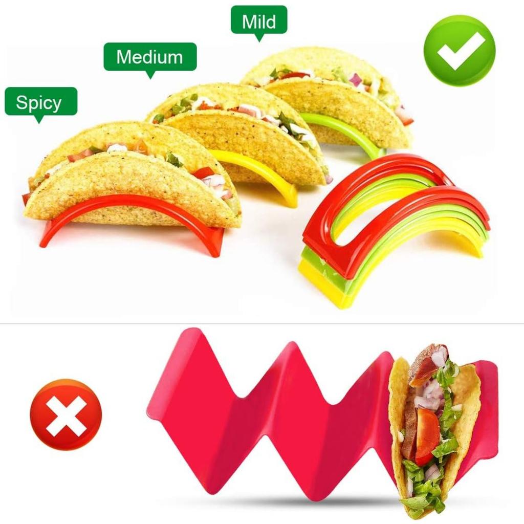 10pcs Taco Holder Mexican Pancake Rack Tortilla Tray Food Pallet Holder Kitchen Supplies Cooking Porta Hot Dog Roti Maker