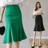 Plus Size Women's Four Seasons All-match Fashion Flared Big Skirt Slimming Temperament Skirt Professional Bag Hip Skirt