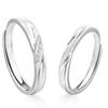 S999 Foot Silver Couple Ring Niche Design Ring Hand Jewelry