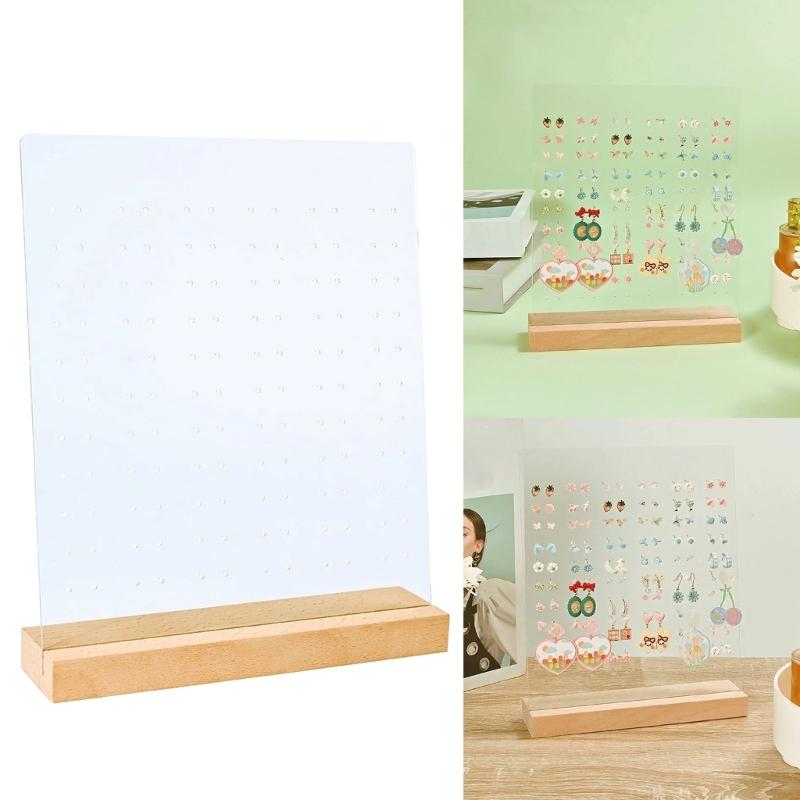 Acrylic Earrings Display Stand Elegant Jewelry Presentation Board Stylish Ear Rings Organizer Pegboard Jewellery Shelf