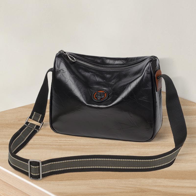 Мужская сумка через плечо из натуральной кожи, повседневная многофункциональная вертикальная сумка через плечо, верхний слой из коровьей кожи, большая вместимость, мужская сумка