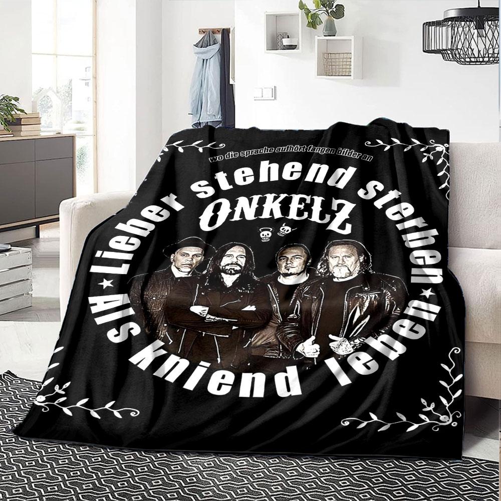 Böhse Onkelz Themed Blanket, Warm Coziness Couch Sofa Bed Blanket Home Decor